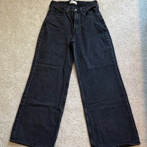 Abercrombie & Fitch Black Wide-Leg Women’s Jeans